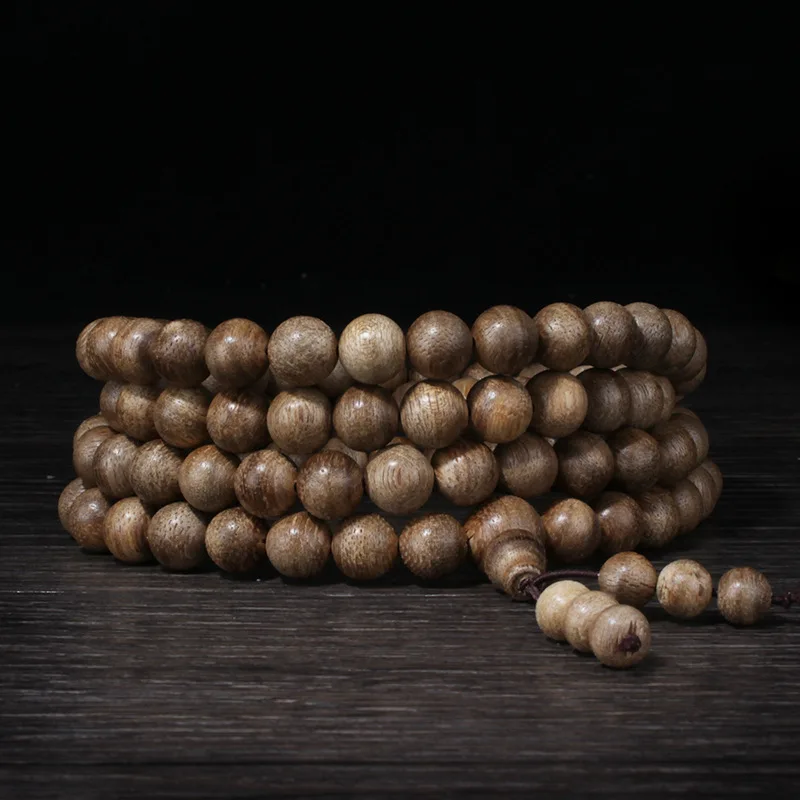 

Authentic 108 Beads 6/8mm Fashion Prayer Beads Bracelets Men Jewelry Wood Wristband Natural Agarwood Bracelet Man Prayer Beads