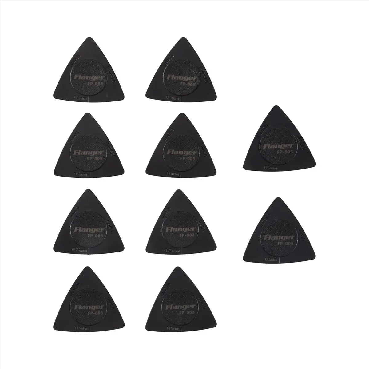 IN-A888U! 10pcs Triangle-Guitar picks 1.0 0.75 0.5 mm Thickness in PC + ABS Material Antislip Style Picks Black