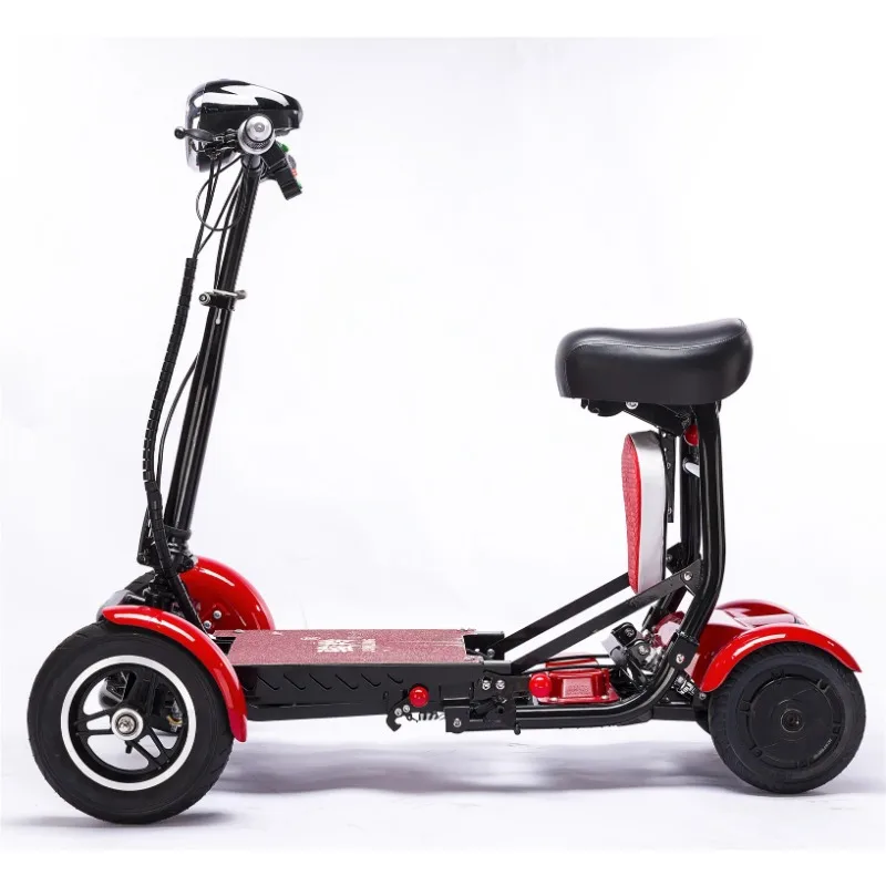 Long Driving Four Wheel Travel Electric Folding Mobility Scooter 4 Wheel Foldable and Mobility Quadricycle 2026