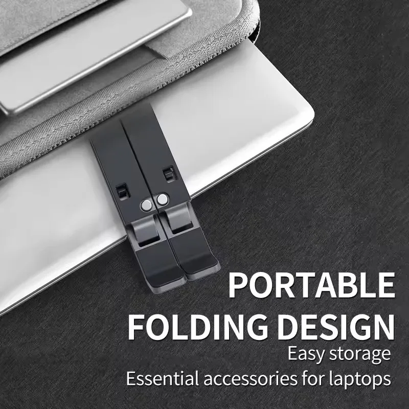 Supporto per laptop pieghevole Base di supporto per staffa pieghevole portatile regolabile Supporto in plastica ABS per accessori per PC portatile MacBook