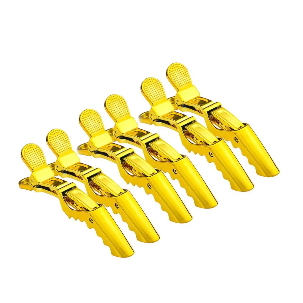 Professional Alligator Clip for Salon Hairdressing Hair Clips Styling Tools Accessories Golden Hair Cutting Sectioning Clips