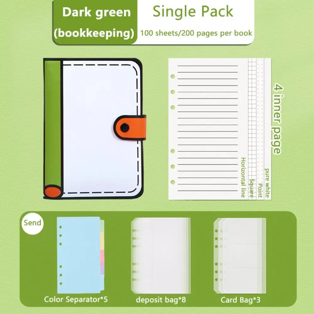 Creative A6 PU Leather Notebook Patchwork 100Sheets Accounting Book Stationery Notepad Writing Notepad Journal Diary