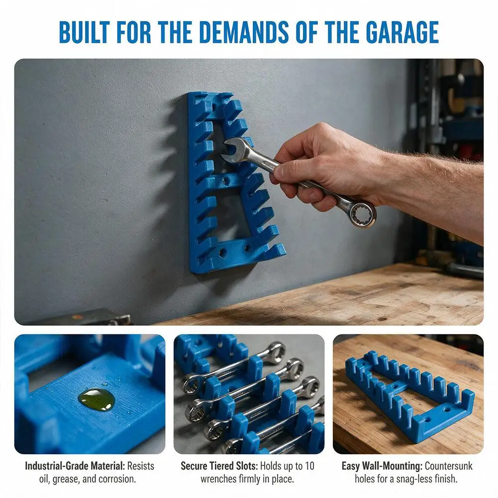 Plastic Wrench Organizer Storage Rack Wrench Organizer Tray Sockets Storage Tool Home Spanner Holders