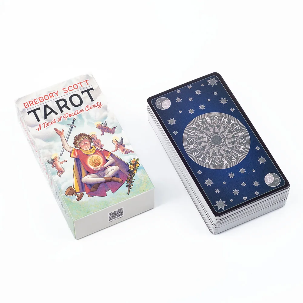 Hot Selling Gregory Scott Tarot 78-Card Deck English Visions For Beginners Puzzle Leisure Family Friend Party Game 11.1*6.1cm