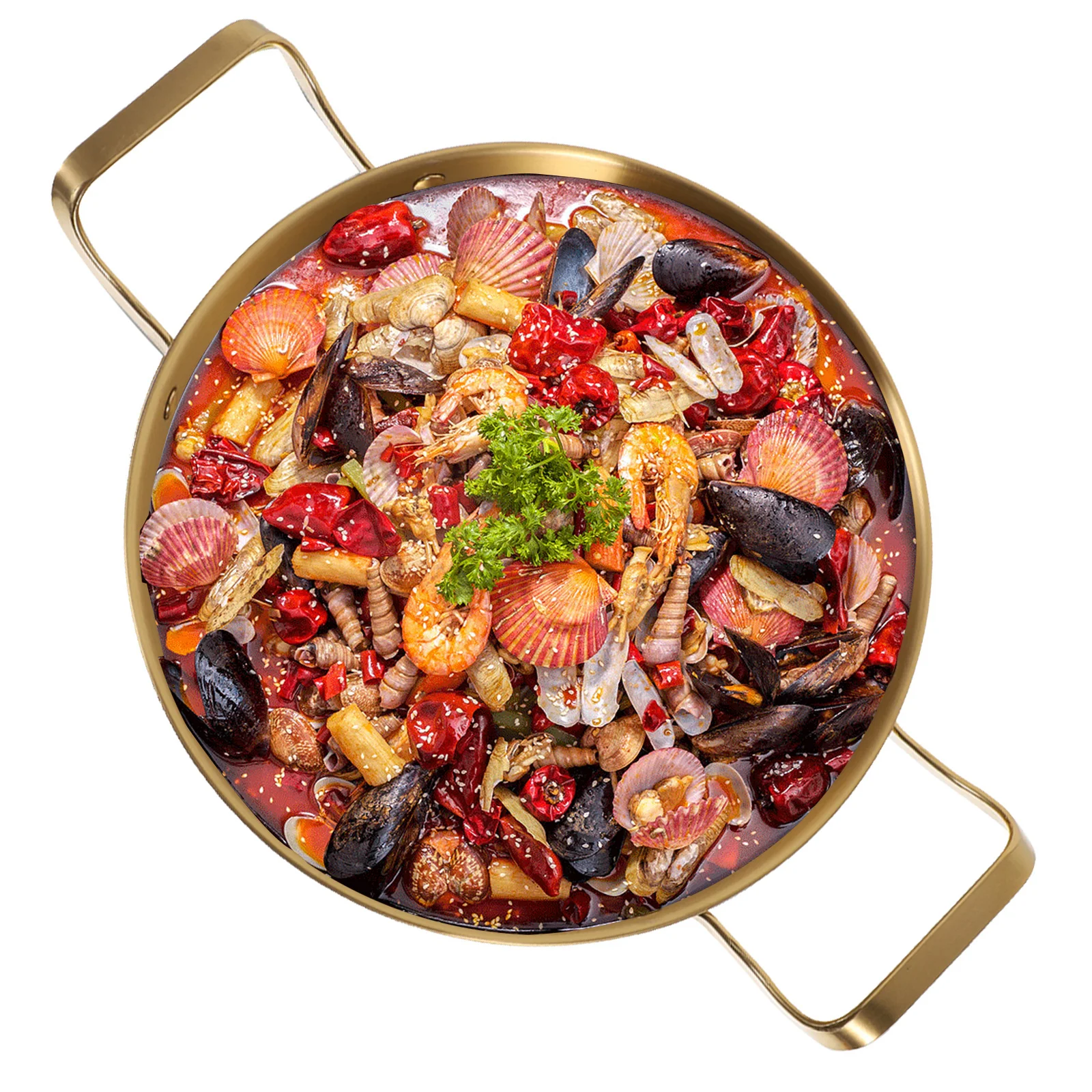 

Korean Hot Pot Stainless Steel Thickened Cooking Pot Binaural Kitchen Tool Deep Fry Noodles Pan Household Cookware Easy Clean