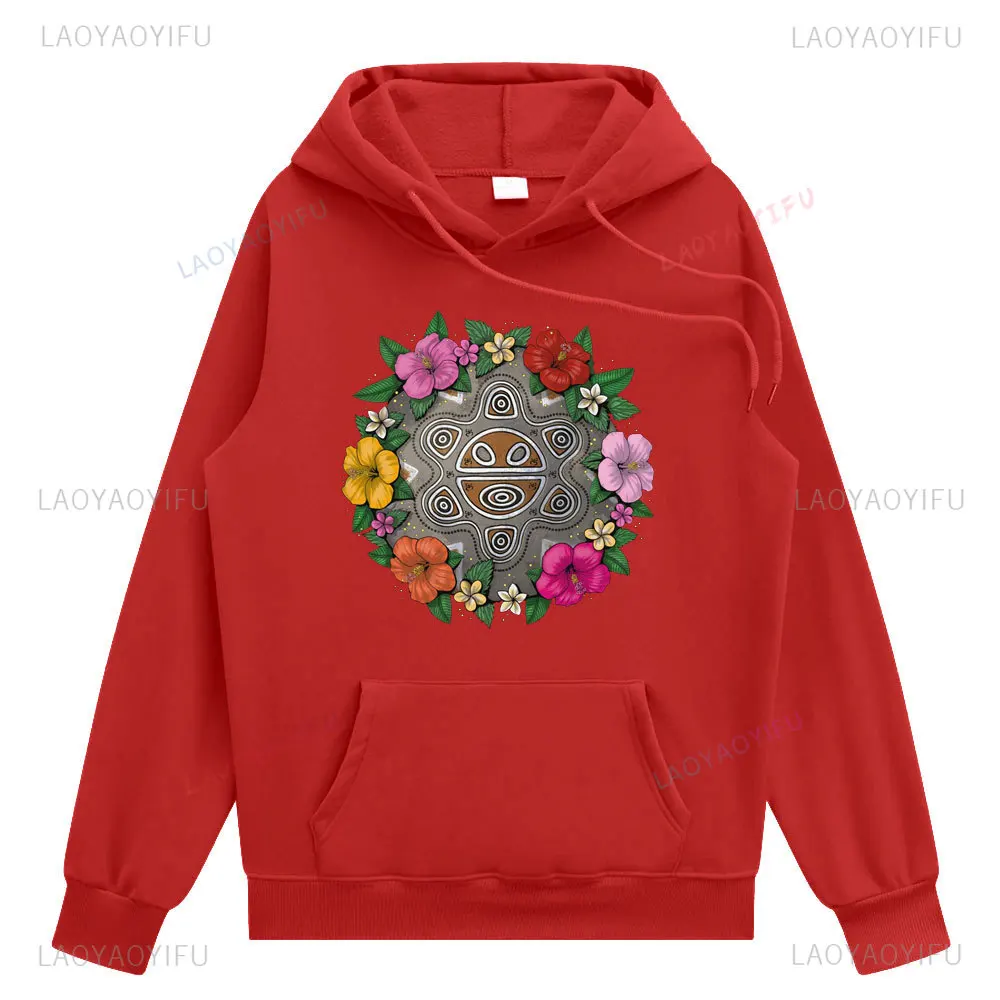 Ladies Puerto Rico Taino Sun Graphic Hoodies Poricua Symbol Unisex Sweatshirt Puerto Rico Long Sleeve Fall/winter Hoodie Tops