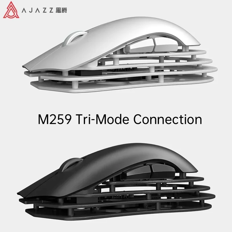 

Ajazz M259 Aluminum-Magnesium Alloy Mouse Paw3395 8K Tri-mode 2.4G3500mAHGame Mice Lightweight Game Accessories Laptop Pc Office