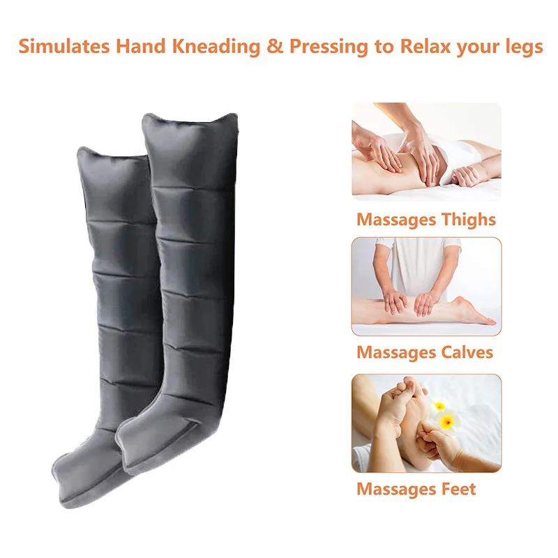 Ohio eur à compression d\'air arc-en-ciel pour les jambes, système de massage, relaxant musculaire, favorise le surpoids sanguin, maison et bureau, 6