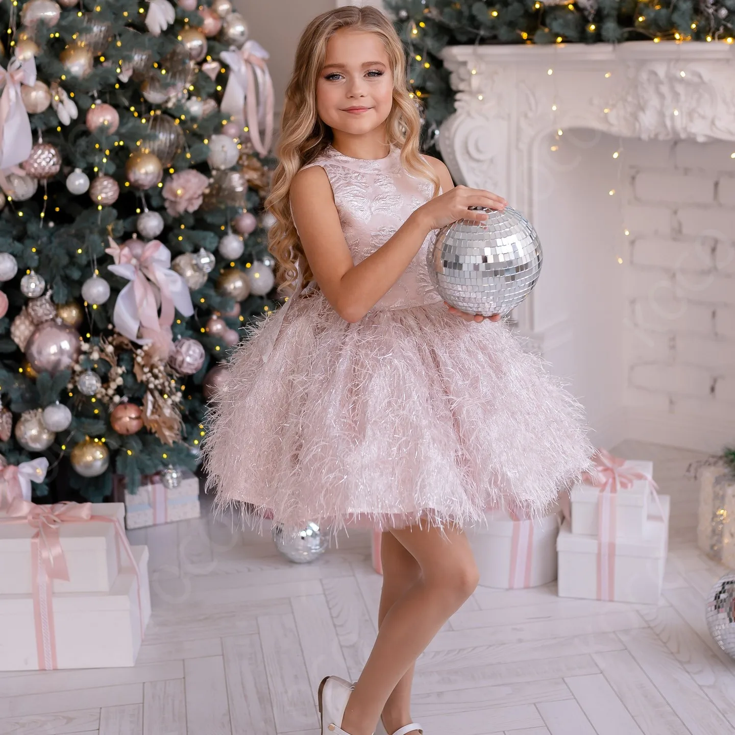 Precioso vestido corto sin mangas de princesa delicado con flores para niña, vestidos de boda, fiesta, baile, vestidos de primera comunión, regalo de cumpleaños para niños