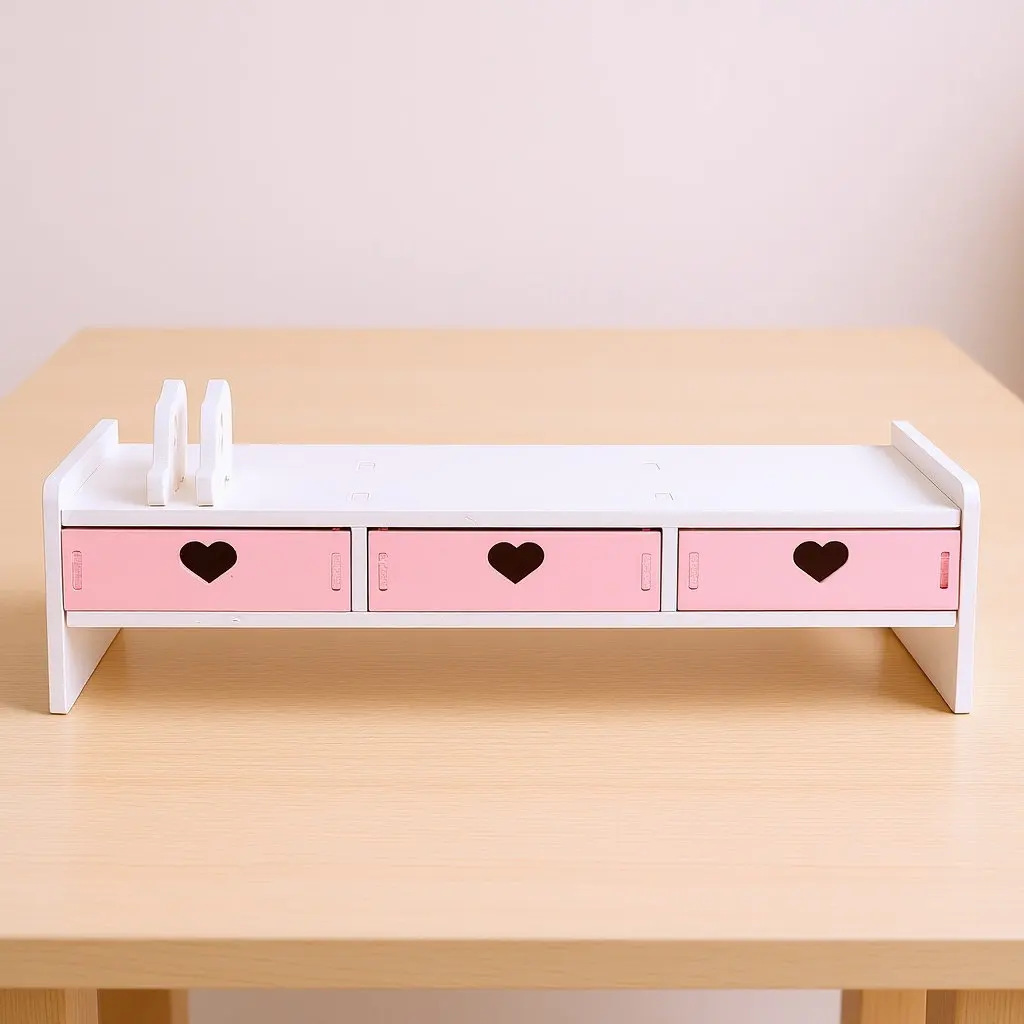 1Pcs Monitor Riser with Organizer Desk Stand for Computer Screen Elevated Storage Solution Fine Workmanship Space Saving