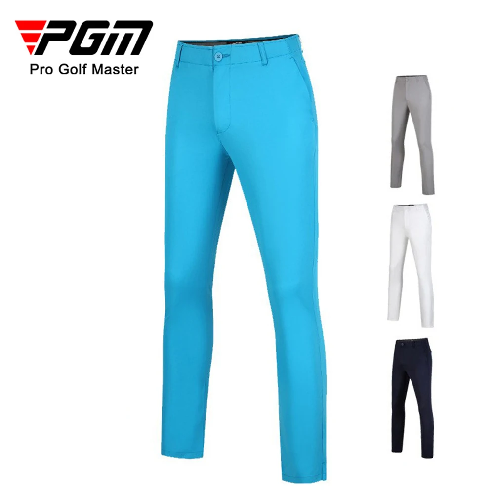 

PGM Men Golf Pants Spring Summer Match Clothing High Elasticity Slim-Fit Trousers Functional Fabric KUZ056