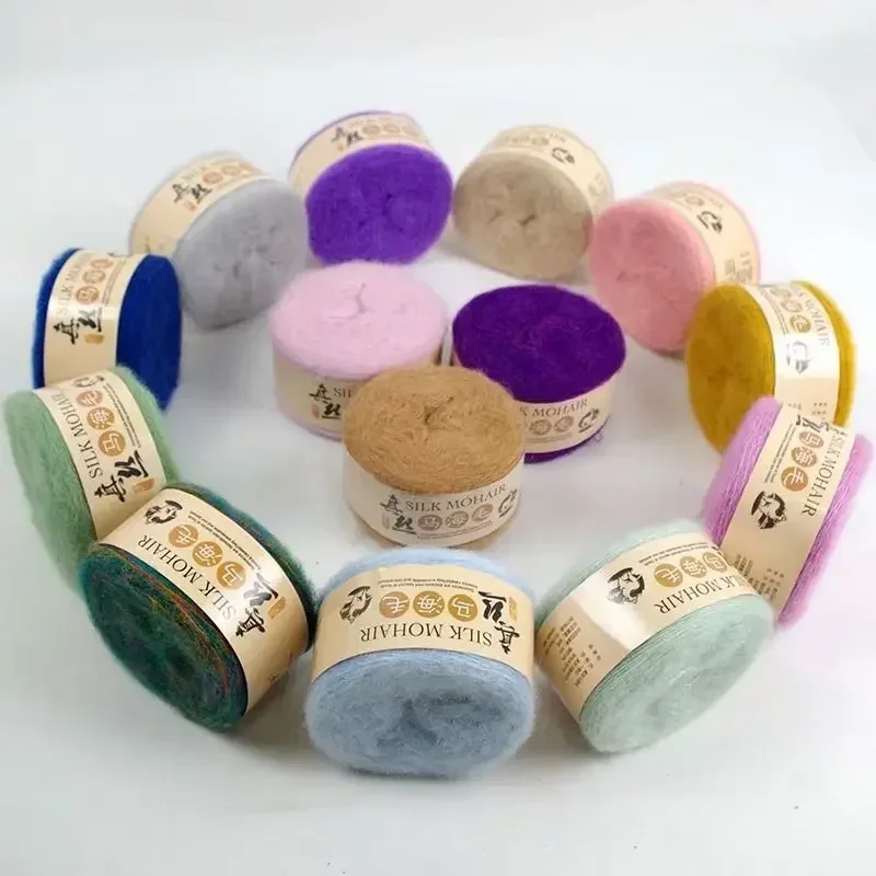 3pcs Silk Mohair Fine Hand-woven Color Sweater Super Soft Super Silk Wool Ball 45-50g/ball Yarn for Knitting