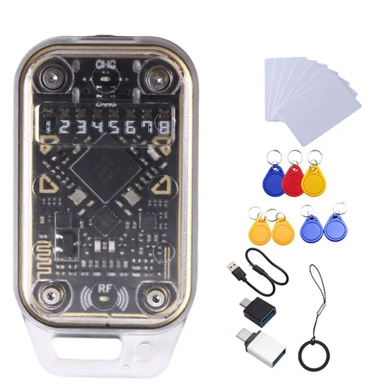 【RECOMENDAR】Chameleon V2.0 RFID Smart Chip Reader Emulator +7XUID Keychain/CUID Card ID IC 125Khz 13.56Mhz Card Decode NFC Dupli