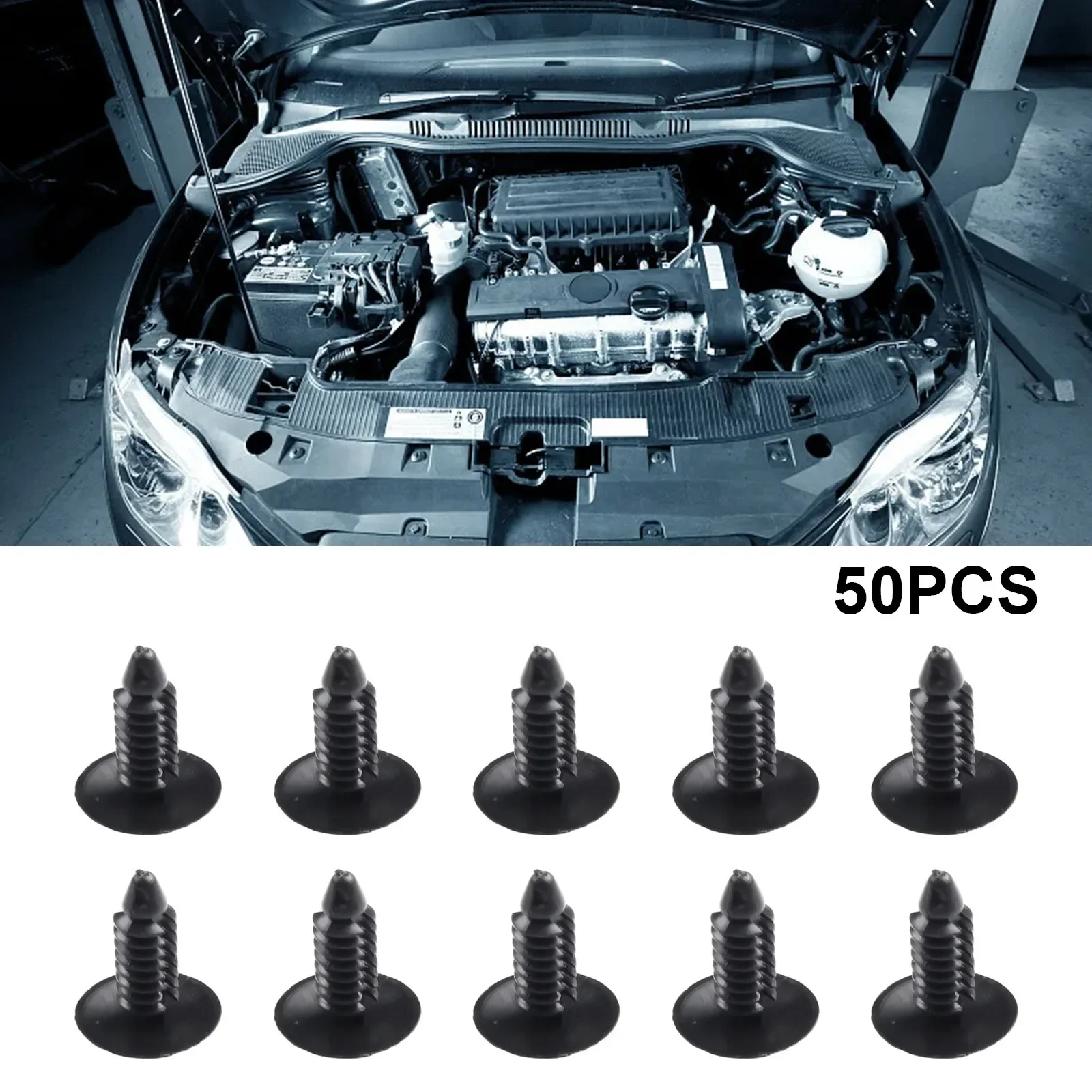 50pcs  Auto Fasteners Rivets Clips Car Bumper Door Panel Fender Liner Clips Retainer For Mitsubishi Honda-Nissan