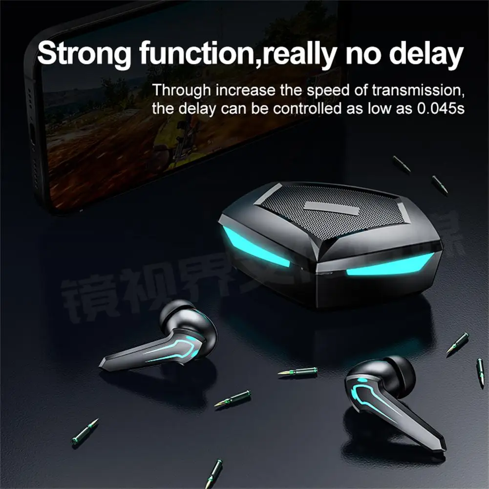 P30 Light-emitting Bluetooth-compatible Headset Binaural Digital Display Tws Wireless Gaming Earphone