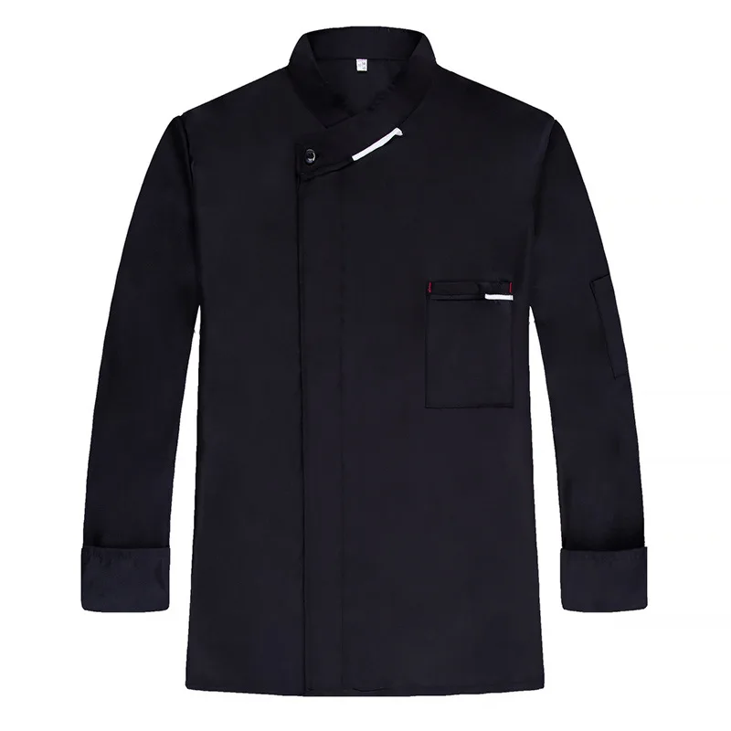 Unisex Long Sleeve Chef Uniform Autumn Winter Hotel Restaurant Kitchen Plus Size Workwear