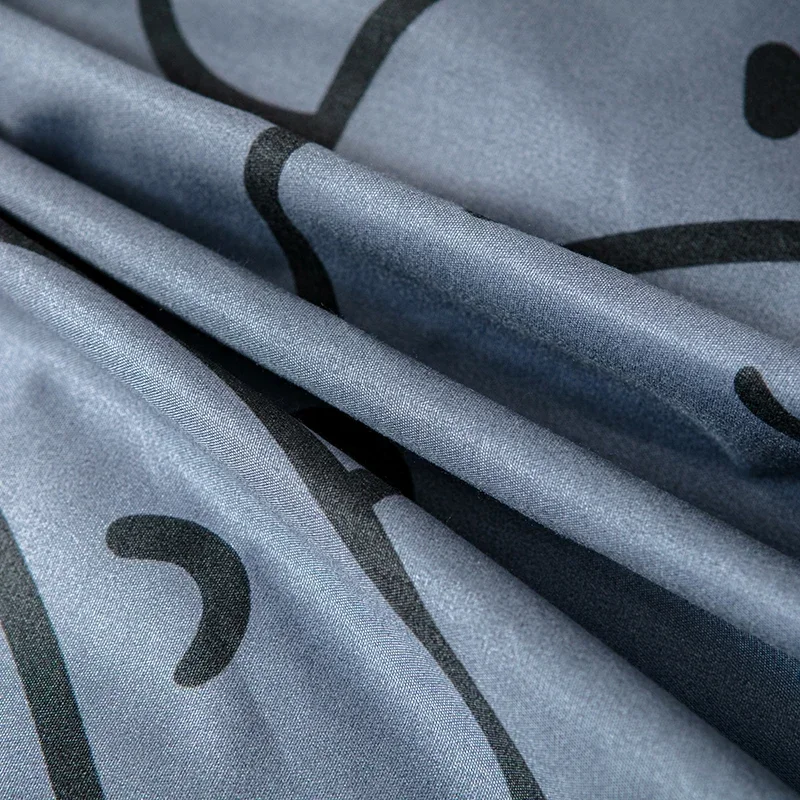 Set seprai motif langit berbintang hewan kartun, 2/3 buah, penutup selimut dan sepasang sarung bantal (tanpa bantalan), cocok untuk kamar tidur