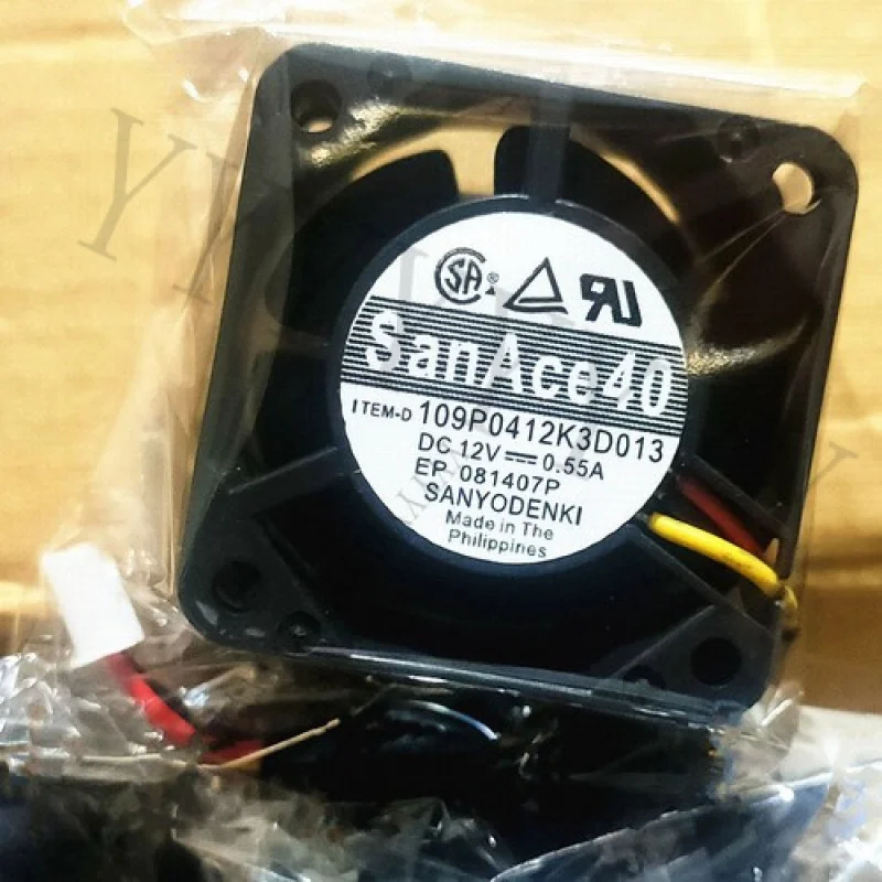 

1 PCS New for Sanyo 109P0412K3D013 DC 12V 0.55A 3 Wire cooling Fan # QW.