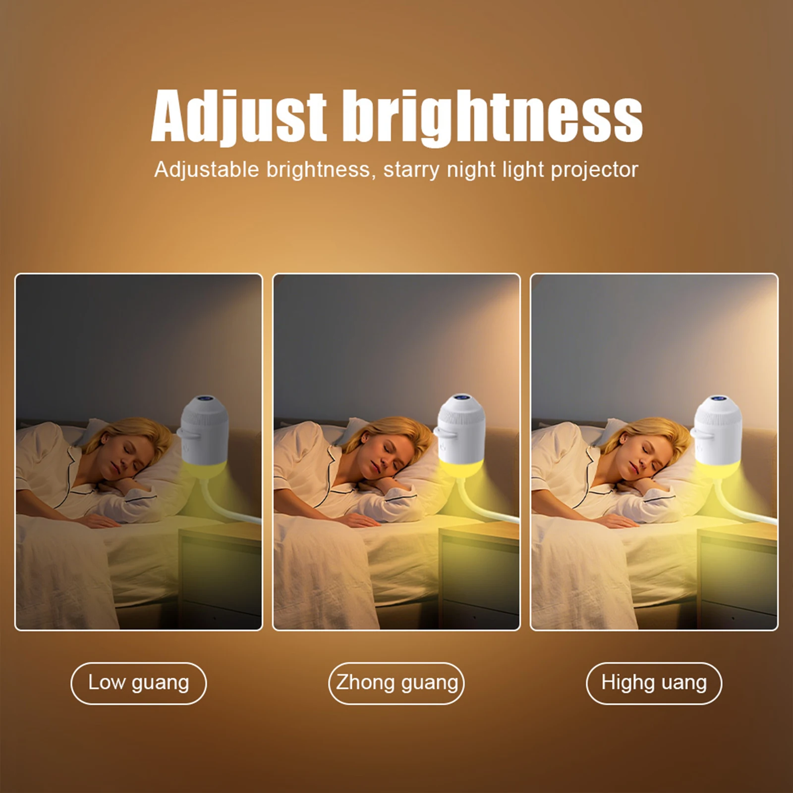 Mini LED Wall Lamp 360 Degree Rotating Design Space Galaxy Lamp Projector for Kids Adults Bedroom Dreamy Ceiling Decor