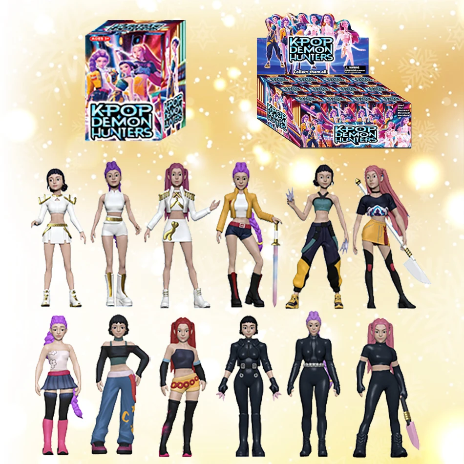 ฟิกเกอร์อนิเมะ Kpop Demon Hunters ของเล่นกล่อง Derpys Tiger Ranimeumi Mira Zoey Sussy ตุ๊กตาฟิกเกอร์สำหรับแฟนๆ ของขวัญคริสต์มาส
