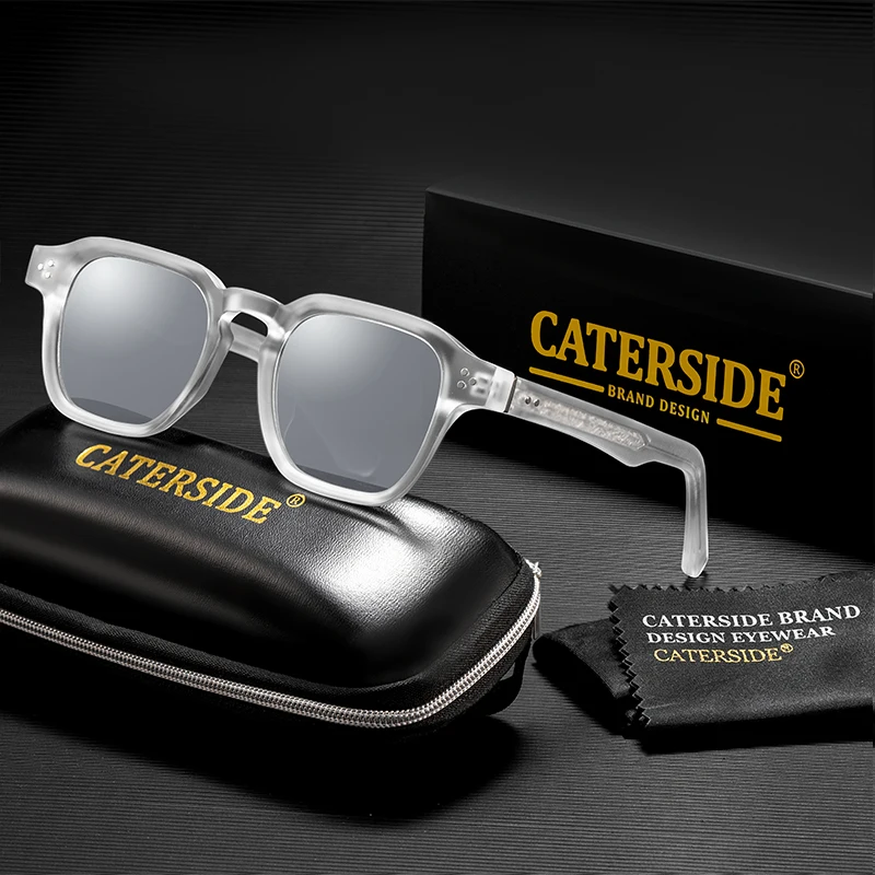 

CATERSIDE, новые трендовые квадратные мужские солнцезащитные очки, женские солнцезащитные очки с храмом, люксовый бренд, солнцезащитные очки для путешествий, пляжной вечеринки, праздничные подарки