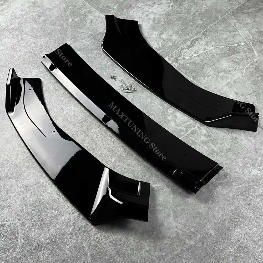 3PCS Car Front Bumper Lip Spoiler for Volkswagen Golf 6 MK6 TSI TDI 2009 2010 2011 2012 2013 Diffuser Body Kit Spoiler Guard