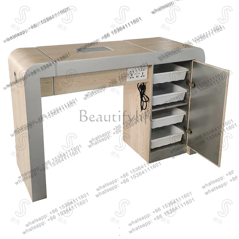 Factory Direct Sales Multi-layer manicure table with vacuum cleaner