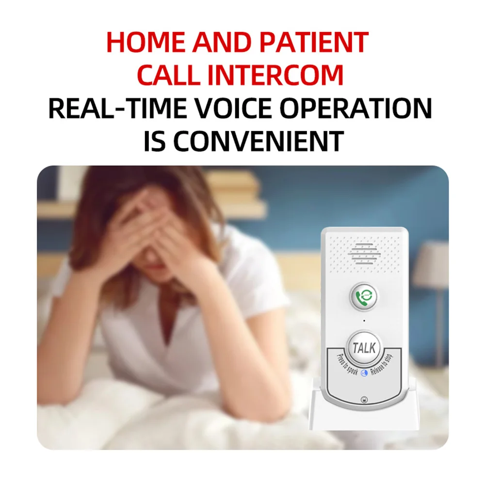 2 Pack Intercoms Wireless for Home Voice Bidirectional Caller Home Ultra Long Distance Wireless Voice Interphone Elderly Caller