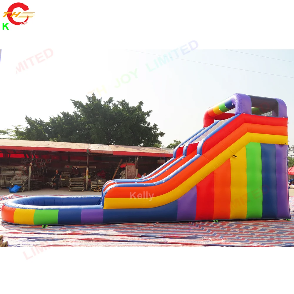 Free SEA Shipping 10m Big Inflatable Water Slide Bounce Slide Combo with Pool for Sale