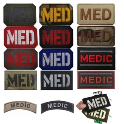 MEDIC Embroidered Patch IR Reflective Glow In Dark Tactical Military Patches Medical MED EMT PARAMEDIC Emblem Badges