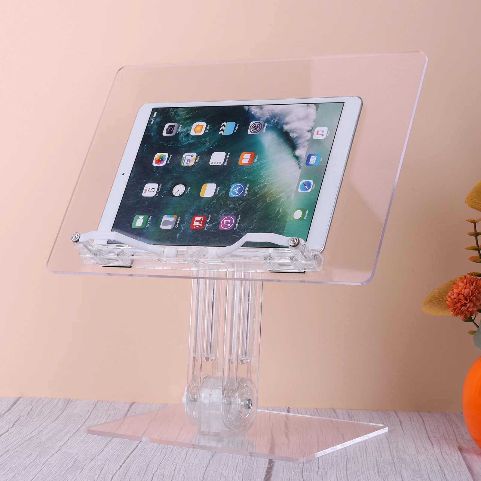 Acrylic Tablet Stand Adjustable Liftable Reading Book Holder Swivel Tablet Stand Tablet Bracket for iPad Book Desktop Holder