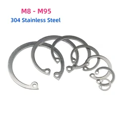 304 Stainless Steel C Type Internal Circlip Retaining Clip Snap Ring For Hole Elastic Clamp M8 M9 M10 M11 M12-M95