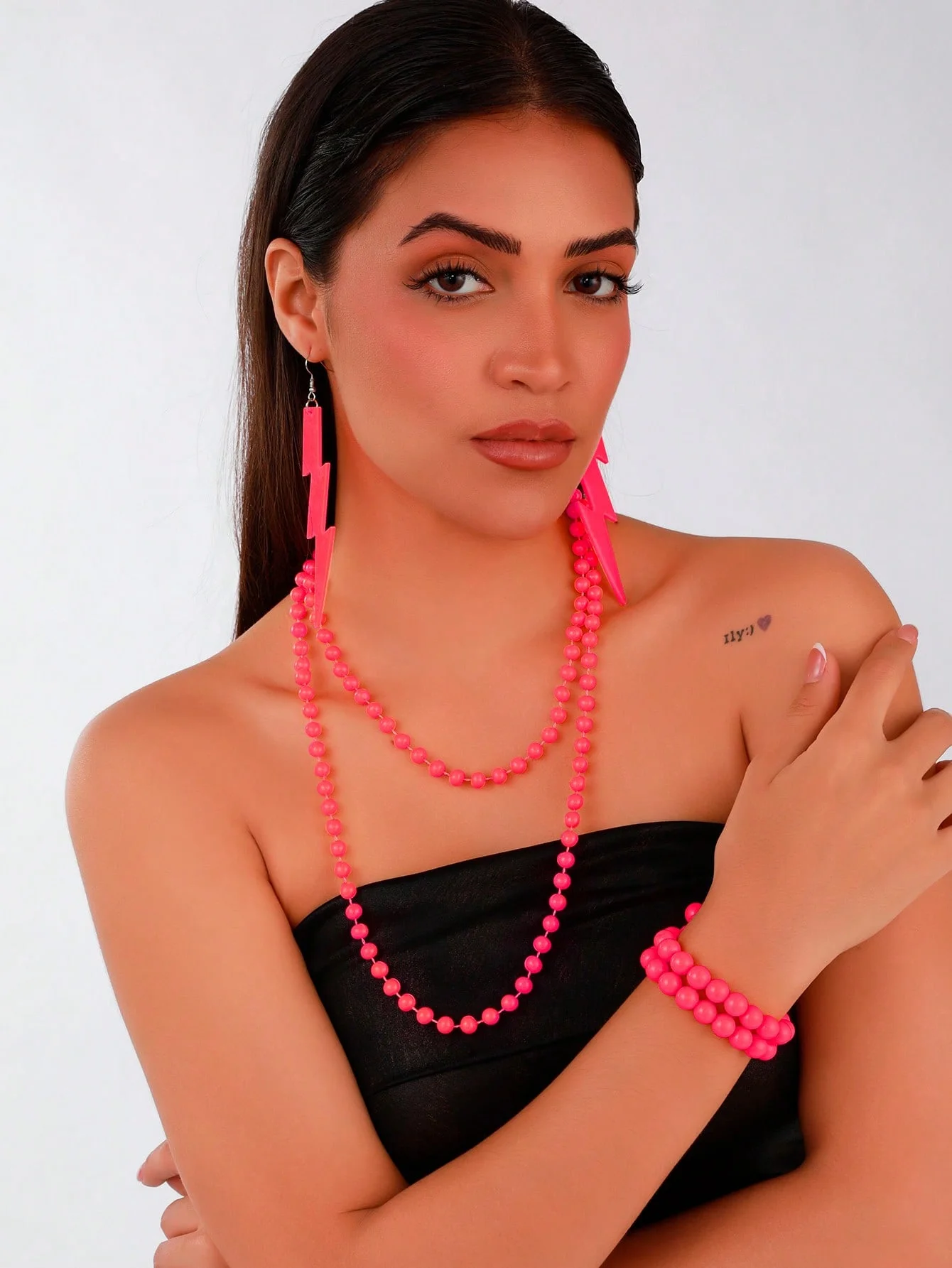 80s Retro Neon Pink Lightning - огляд і ціна Women'S Accessories In The 80S