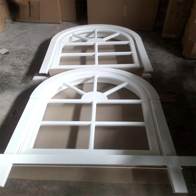 Casement Window Rural Style Window Curved Window Shaped Solid Wood Doors and Windows Customized Direct Sales