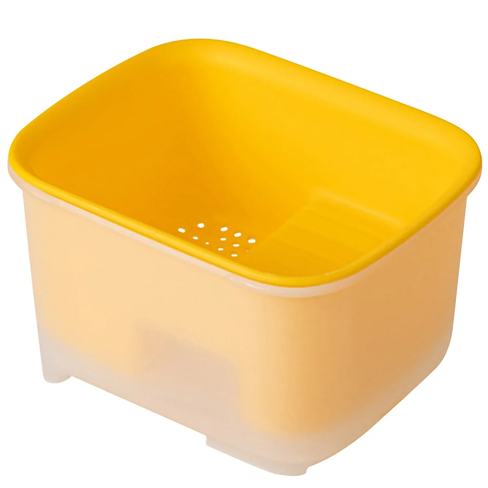 

Kitchen Waste Bin Drain Basket Multipurpose Plastic Strainer Sink Gadget Storage Container Fast Water Drainage Durable Material