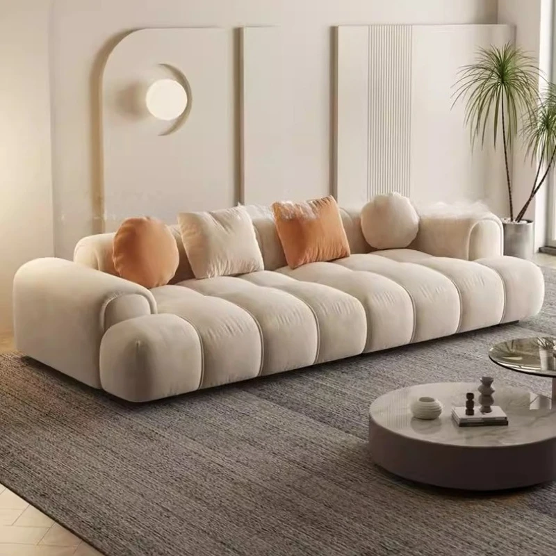 Gray Beige Living Room Sofas Luxury Aesthetic Lazy Nordic Loveseat Living Room Sofa Bedroom Recliner Divano Moderno Furniture