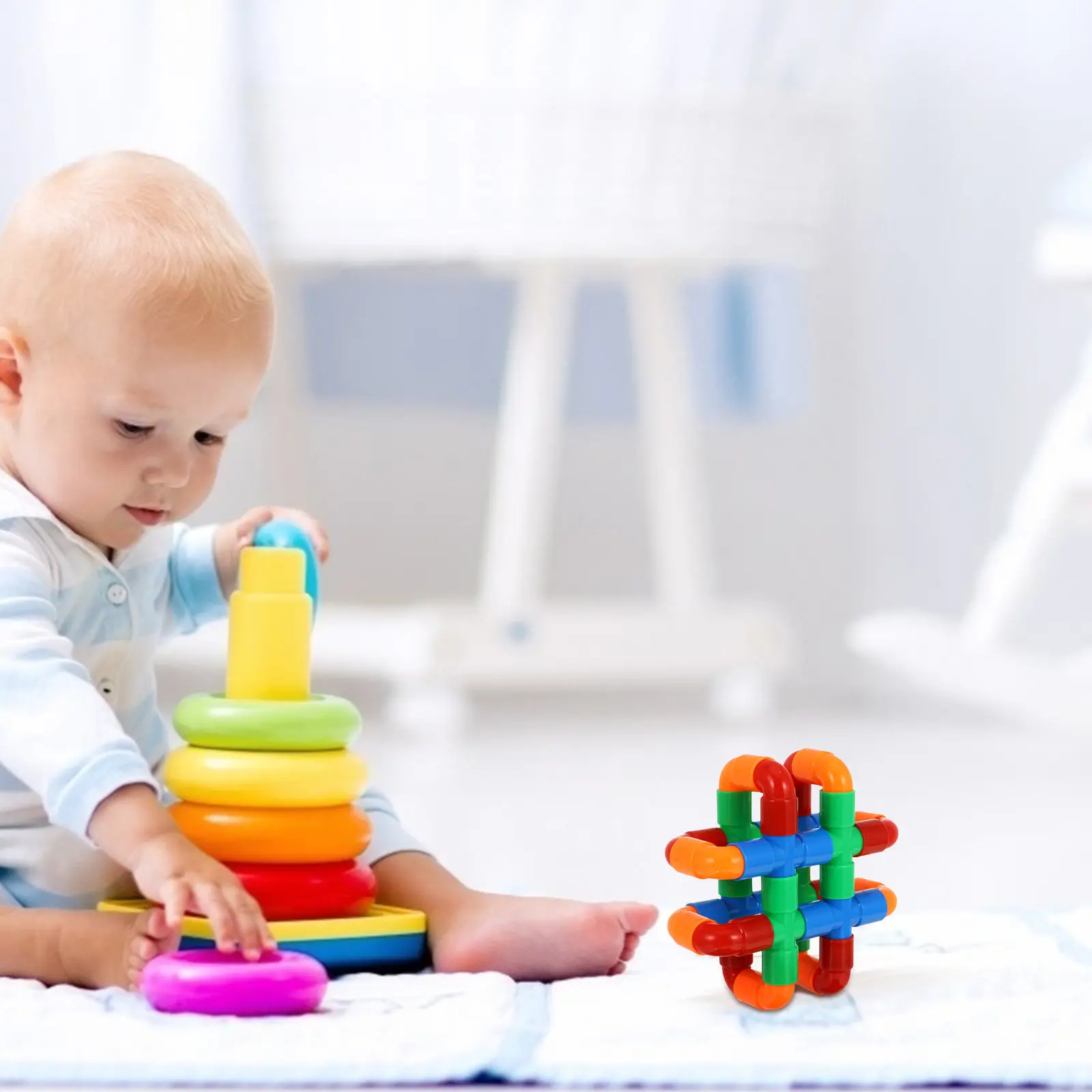

Building Toys Child Stacking for Toddlers Kid Plaything Girl Bricks Early Learning Block Kids