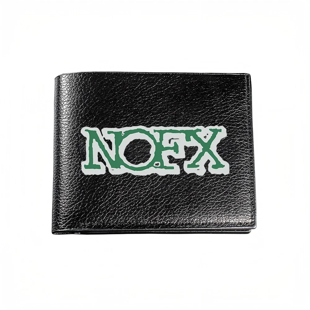NoFx Logo Men's Wallet With Green And White Embroidered Design For Casual Business Fashion Style