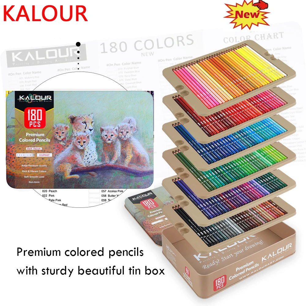 kalour-180-vibrant-colored-pencil-setpre-sharpened-oil-based-art-pencils-for-sketchingdrawingcoloring-for-artists-beginners
