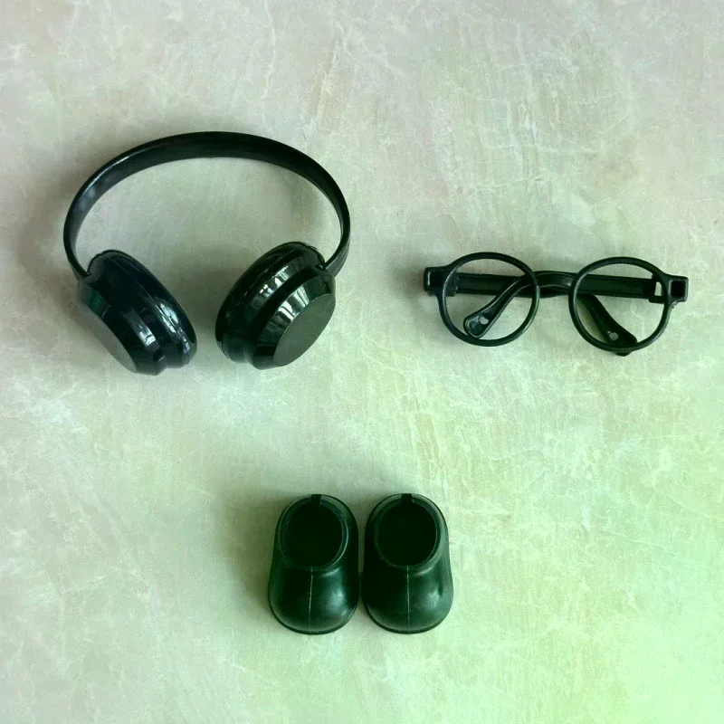 Mini Glasses Shoes Headphones DIY Accessories Children's Toys Gifts 3pcs/set Suitable For 15-17cm Doll Clothing Accessories
