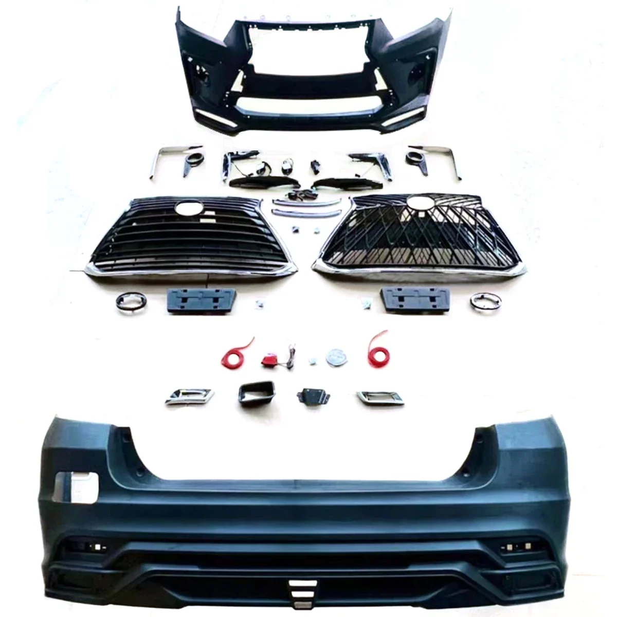 

Wholesale Automotive bumpers body Kit for Toyota Highlander 2009-2011 escalate to Lexus style.