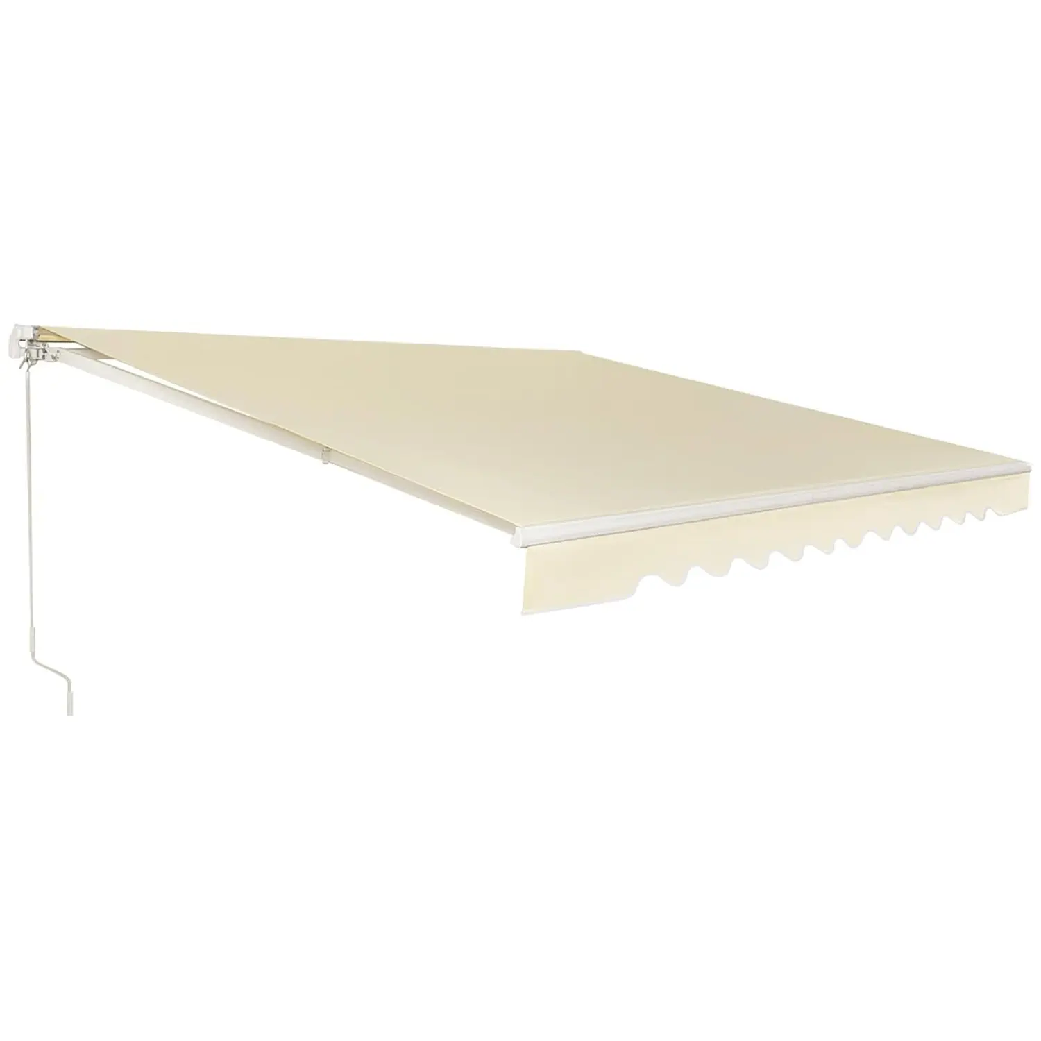 Toldo con manivela, toldo de brazo articulado, protección solar, toldo de balcón, toldo solar, toldo de patio, toldo de sujeción, beige