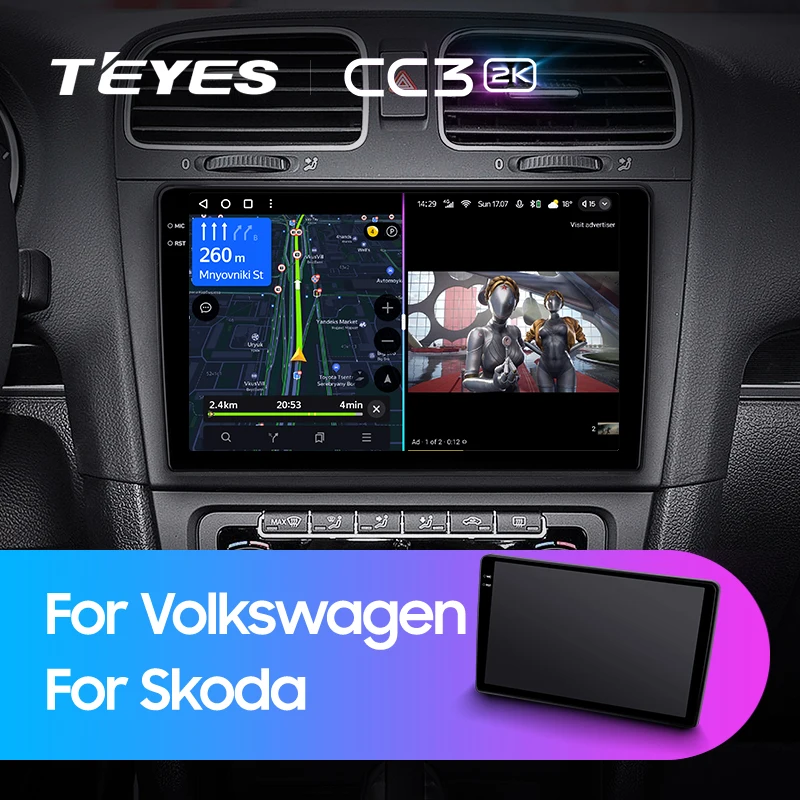 TEYES CC3 2K For Volkswagen Bora Golf 6 Passat Scirocco Sharan Touran Amarok For Skoda Octavia Fabia 2 Car Radio Multimedia Video Player Navigation stereo GPS Android 10 No 2din 2 din dvd