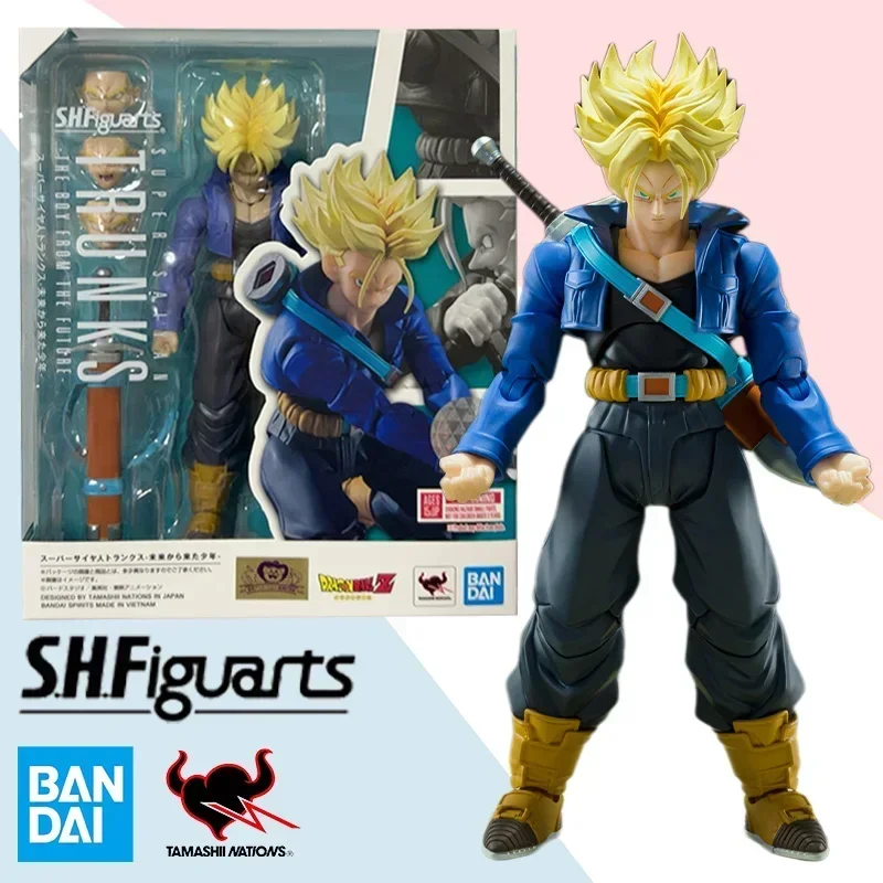 

In Stock Original Bandai Dragon Ball Z Finished Model Kit SHFiguarts Trunks Action Figure Series Kids Toy Gift