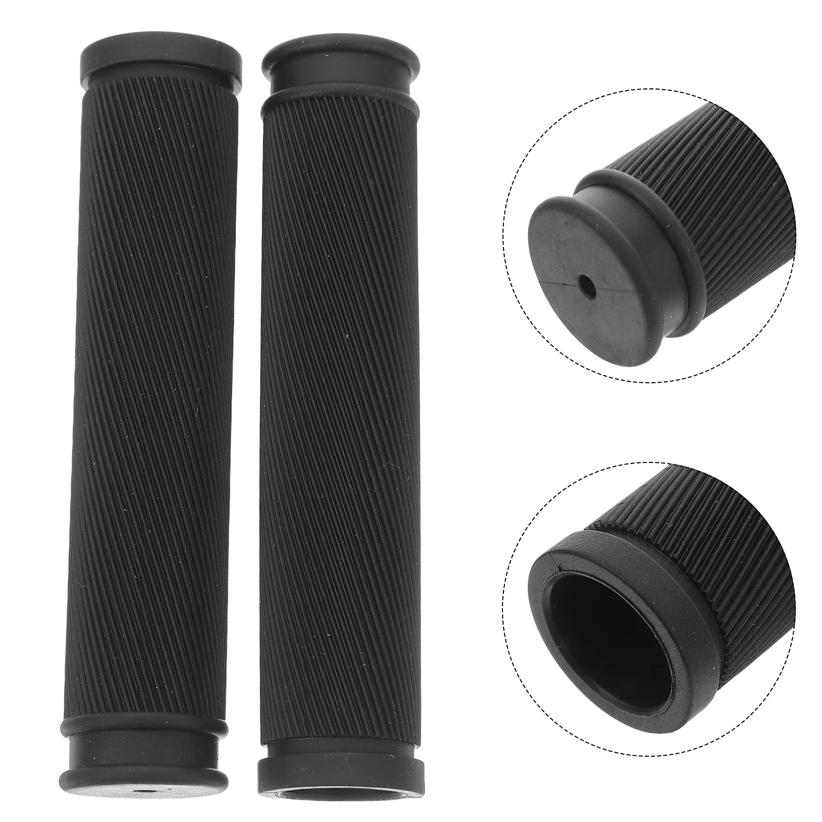 

2Pair Non-Slip Rubber Bike Handlebar Ergonomic Mountain Bicycle Scooter Handle Covers Durable Textured Surface Comfortable Long