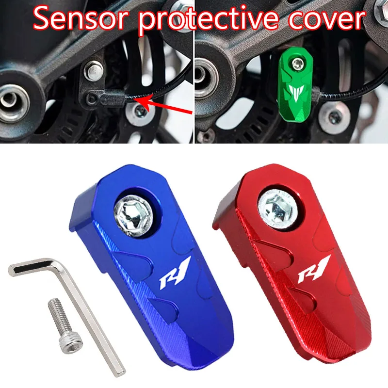 For YZF-R7 YZF-R3 YZF R7 R1 R1M R3 R6 R15 R25 R125 Motorcycle CNC Aluminum Front Rear Wheel ABS Sensor Protection Guard Cover
