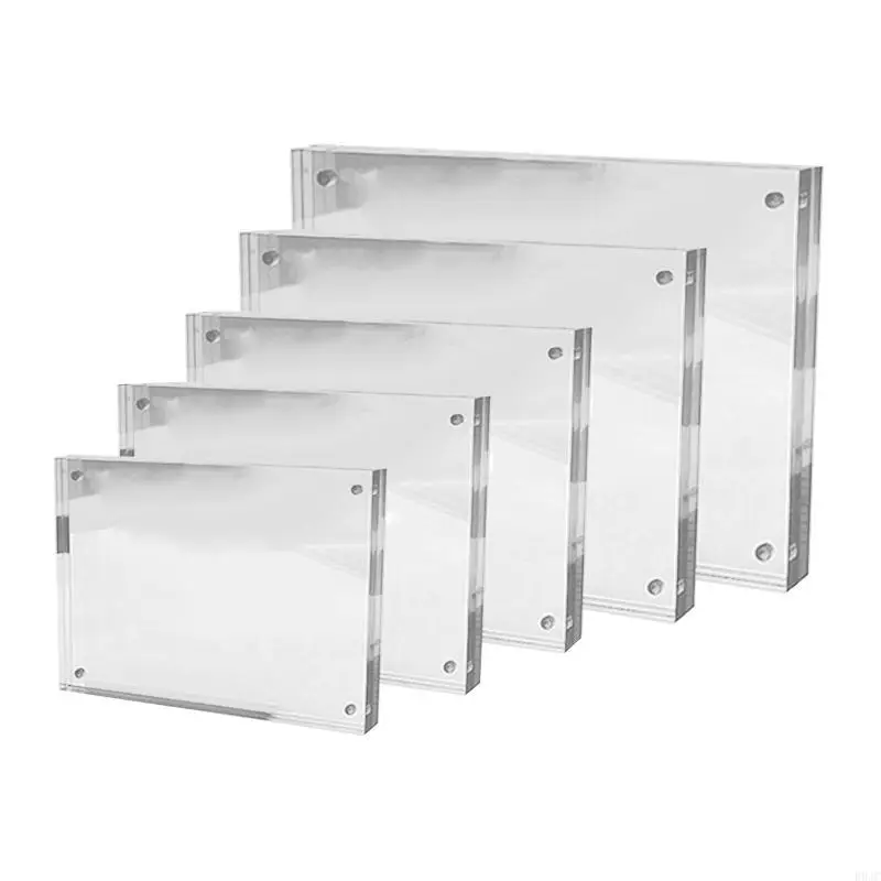 

R9JC Double Sided Clear Picture Frame Acrylic Photo Frame for Creative Floating Frame