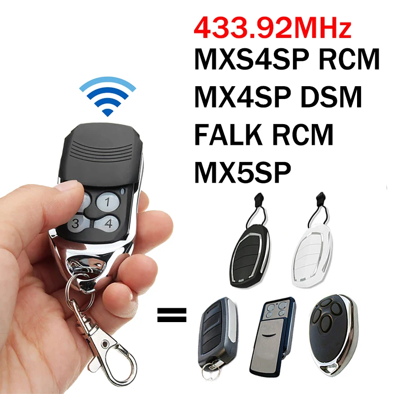 MOTORLINE FALK RCM Remote Control Garage Gate Command MX5SP ​MX4SP DSM MXS4SP RCM Gate Remote Control 433.92MHz