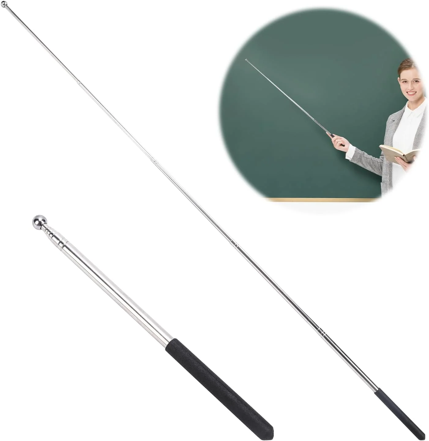Telescopic Teachers Pointer for Classroom Instruction Handheld Teaching Extendable Rod Presenter Education Tool Wholesale
