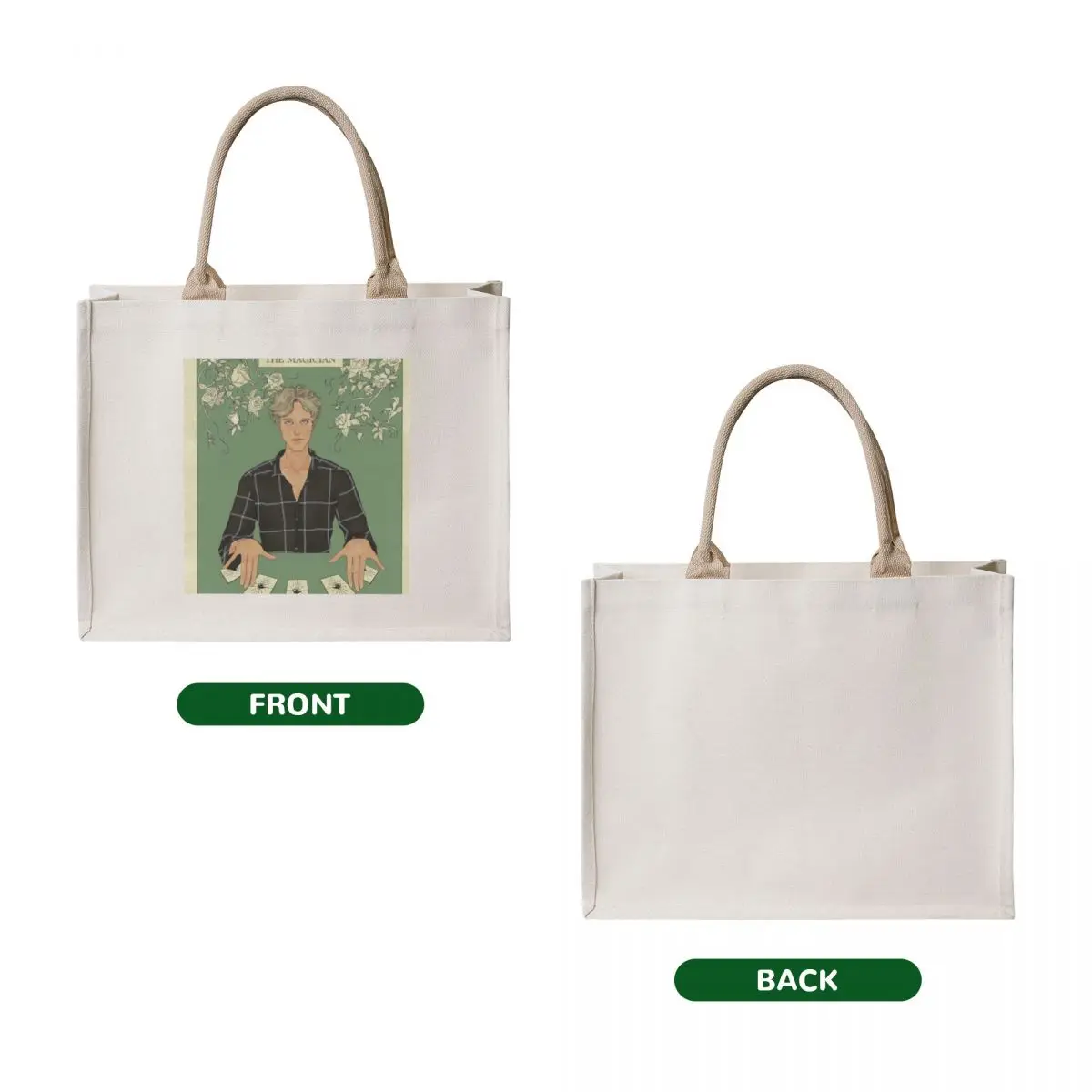 The Raven Cycle - Adam Parrish The Magician Tarot Tote Bag Customizable tote bag custom fabric bag Big